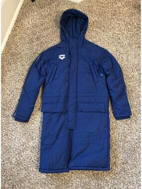 Arena Team Line Insulated Parka Men's Size XS (Navy Blue)